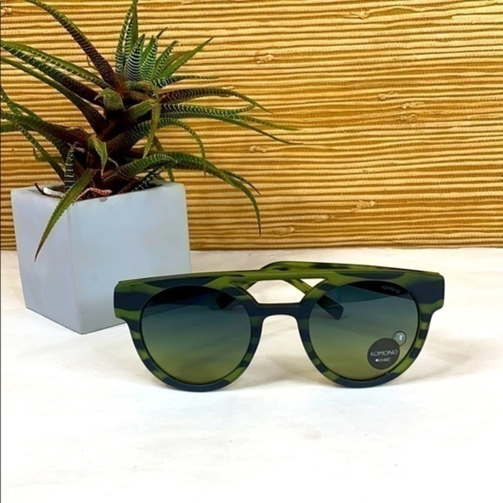 KOMONO Men’s NEW Dreyfuss Green Safari Sunglasses - Picture 15 of 16